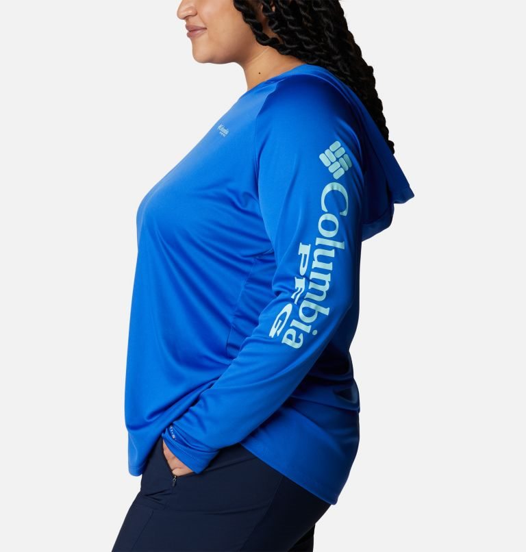 Columbia PFG Tidal Tee Hettegensere Dame Blå | Plus Size 61794Q